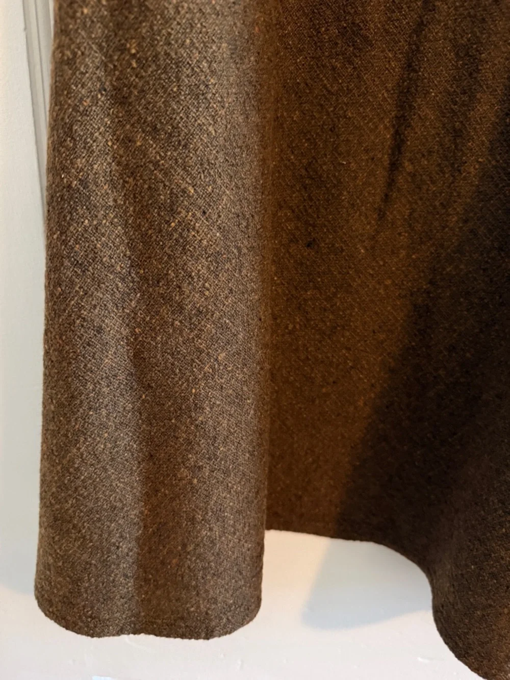 Vintage CP Shades Cotton Wool Flare Maxi Skirt Brown Rare Made in USA Size XL